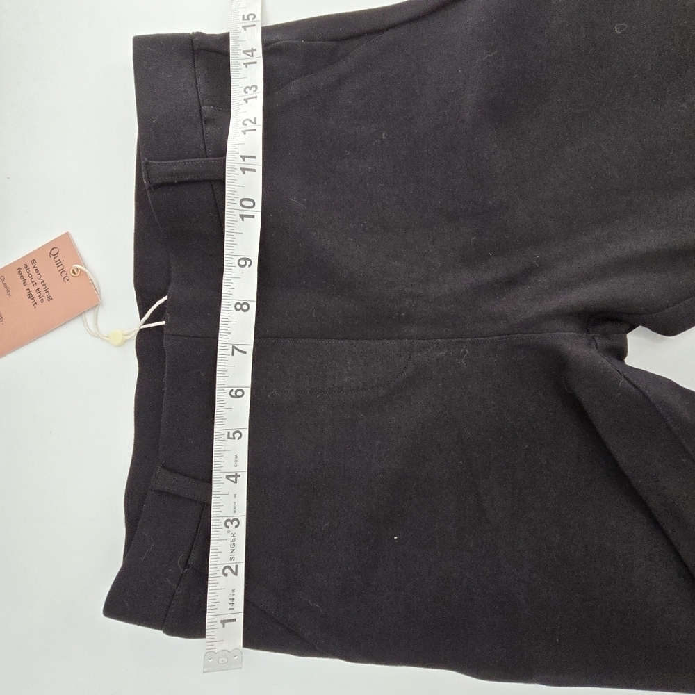 Quince Ultra-Stretch Ponte Straight Leg Pants black size small - Picture 8 of 8